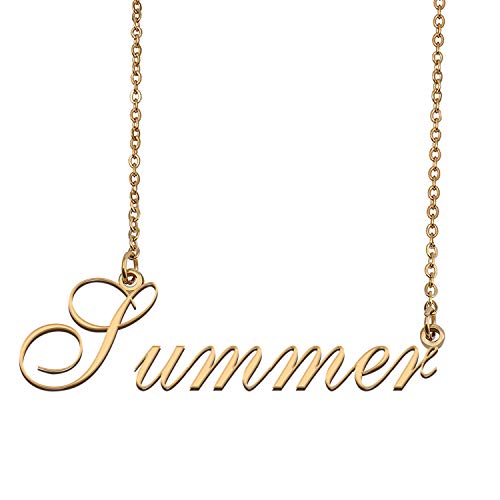 HUAN XUN Custom Made Delicate Any Name Necklace for Mother Summer