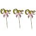 Glitter Gold 1st Birthday Party Decoration. One Cupcake Cake Topper With Pink Bow 12CT. …