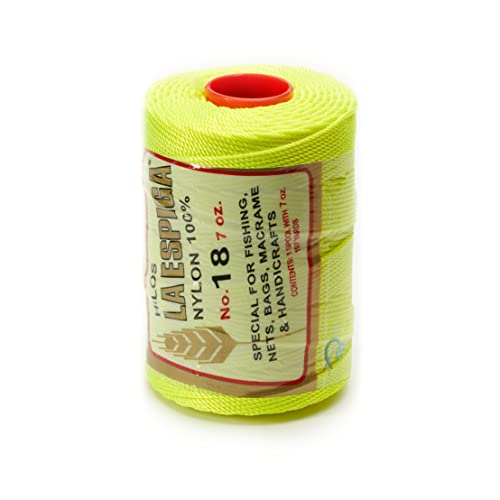 Image of Espiga No.18-100% Nylon Omega String Cord for Knitting and Crochet - 85 Neon Yellow