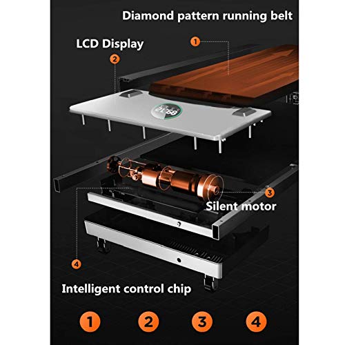 Image of Electric eadmill, Mote ntrol rtable eadmill, der sk rkout nning Chine, th cm de ead lt, Stallation-Free, r me /Office /Gym
