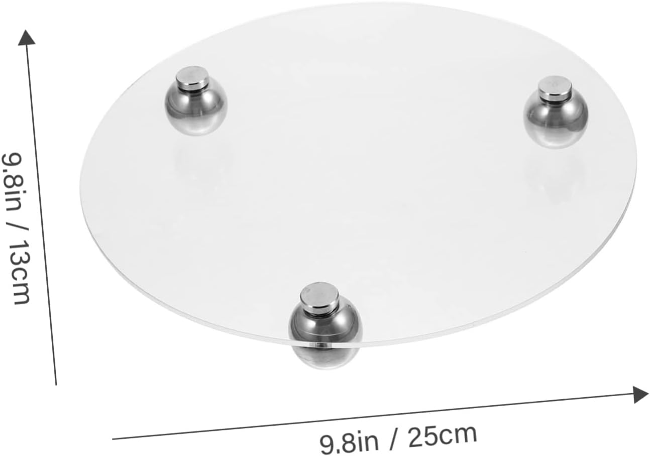 MAGICLULU Creative Acrylic Desktop Storage Tray with Metal round Feet Decor image 2
