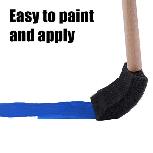 Uratot 120 Pack Foam Brush Foam Paint Brush Foam Sponge Brush, 1 Inch Paint Brush With Wood Handles, Great For Acrylics, Stains, Varnishes, Crafts, Art #TOP3