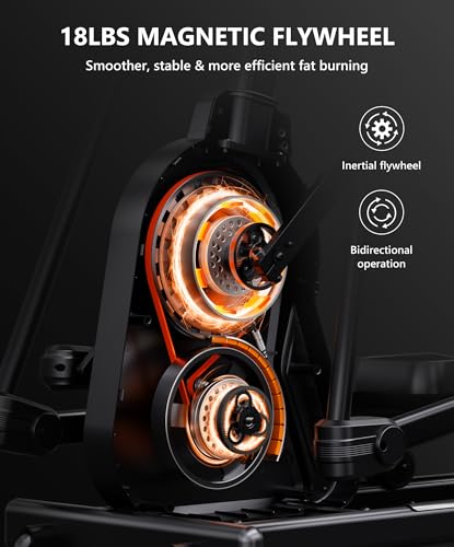 Image of THERUN Elliptical Exercise Machine, Electric Elliptical Machine for Home Use, Magnetic Elliptical Training Machines with 20IN Stride & 32-Level Resistance, 350LB Capacity, App Connectivity