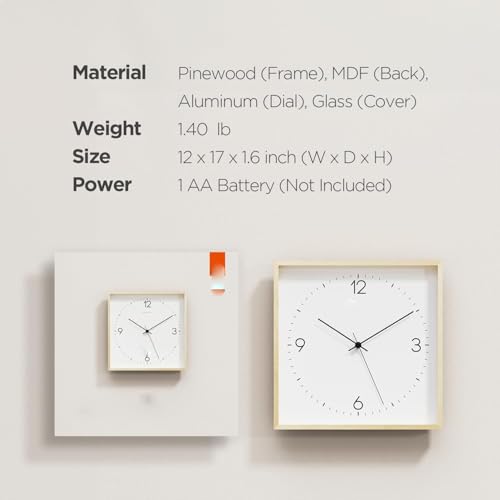 Horloge murale alimentée par pile pour une installation simple et rapide