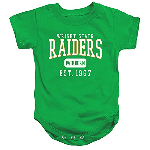 Wright State University Official Est. Date Unisex Infant Snap Suit for Baby,Kelly Green, 18 Months