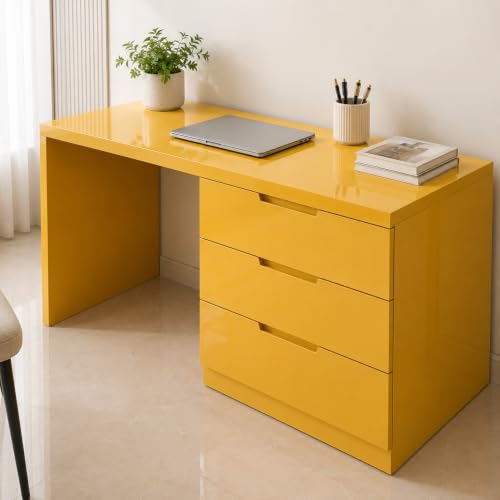 Image of Vinyl Contact Paper Decorative for Cabinets Countertops Kitchen Shelves Liner Self Adhesive Film Peel and Stick Waterproof Removable Wallpaper (Inches 24 x 50, Glossy Yellow)