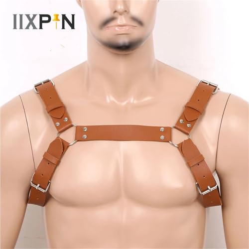 Men Leather Men Chest Harness Belt PU Leather One/Double Shoulder Body Straps Role Play Costume Adult Toys Club For Men2