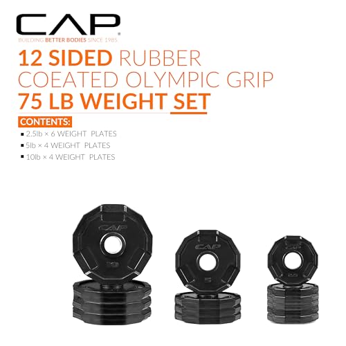 Image of CAP Barbell 2-Inch Olympic Cast Iron Plate Weight Set | 75-285 lbs | Multiple Options