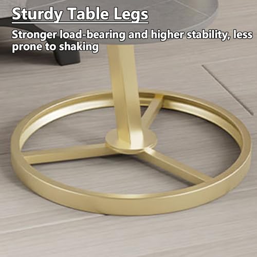 Table basse ronde JATIBOSH : la solution rangement pour petits salons et balcons