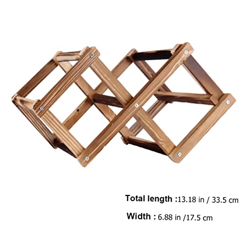 Soporte plegable para vino moderno en plástico marrón miniatura 2