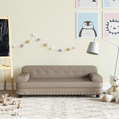 Gecheer - Gecheer Kindersofa Cappuccino 90x53x30 cm Kunstleder, Kinder Relaxsessel Lounge Sofa für Kleinkinder zum Entspannen, Spielen Vorlesen im Kinderzimmer3196291