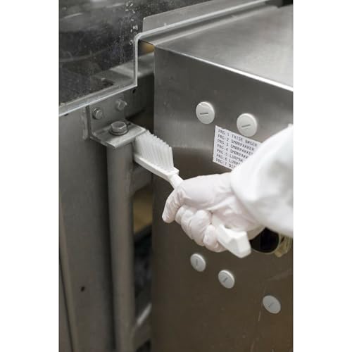 Image of 1 /2 in W Detail Brush, Stiff, 5 1 /2 in L Handle, 2 in L Brush, White, Plastic, 8 in L Overall - 1 Each