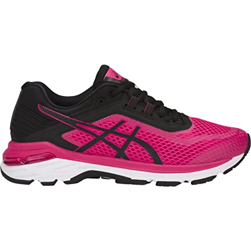 ASICS Women's GT-2000 6 Running Shoes, 5, Bright Rose/Black/White