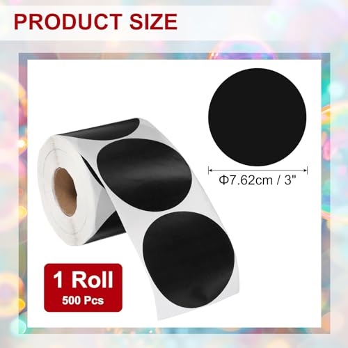 Autocollants à points colorés PATIKIL noirs de 3 pouces pour codage