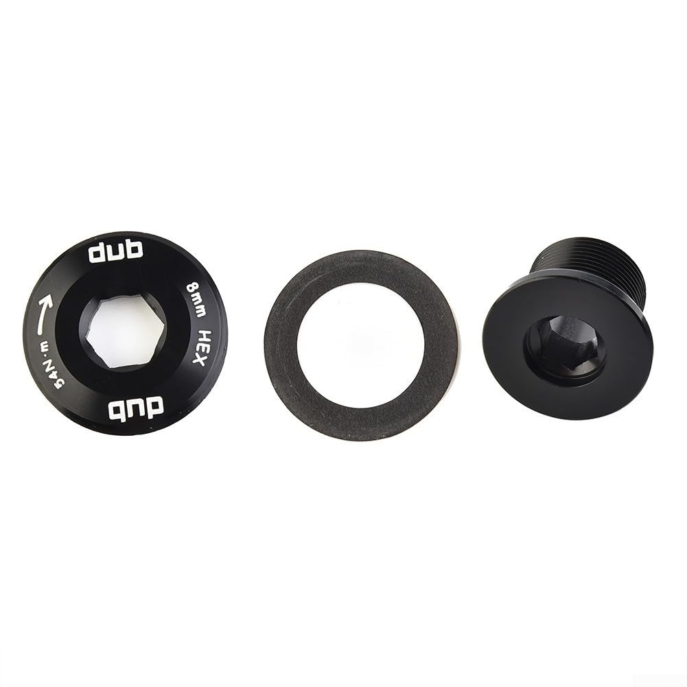 Aluminum Alloy Bike Crank Arm Bolt Kit Self Extracting M18-M30 Crank Bolt for SRAM SPARE DUB, Black