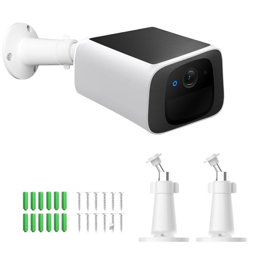 honecumi Lot de 2 - Compatible avec Eufy Support Appareil Photo, Eufycam 2C/2C Pro/2 Pro/E20/E40 et Google Nest Cam Support Mural, Résistant aux intempéries, Rotation à 360°, Installation sûre et