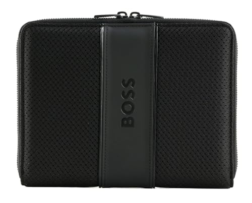 HUGO BOSS Arche Writing Set M coffret d'écriture de luxe en cuir noir