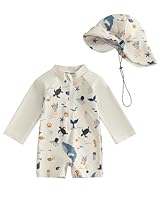 WYTbaby Baby Badeanzug Einteiler Uv Kleidung Baby Langarm Uv Schutzkleidung für Baby Junge 12-18 Monate