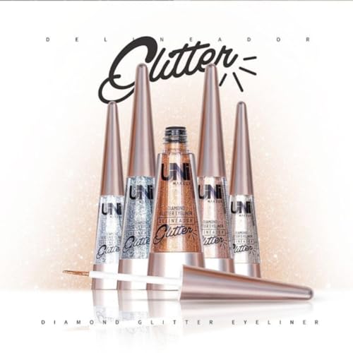 Maquiagem Delineador Gliter Diamont Traço Preciso e Alto Brilho (C05)
