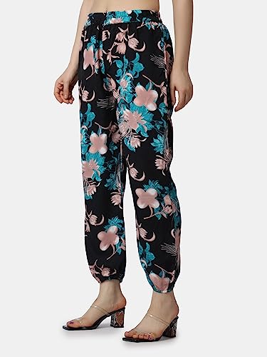 Image of POPWINGS Casual Printed Joggers for Summer || Stylish Women Joggers for Summer || Loose-Fit Pull On Joggers for Women || Women Joggers Pants for Summer