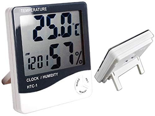 Image of Supremo Aldo Indoor Digital Humidity Meter Hygrometer Thermometer with Large LCD Display Temperature (HTC-1) weather temperature meter
