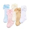 XPXGMT 5 paar Boog Baby Meisjes Kniekousen Mesh Katoen Pasgeboren Sokken Kousen 0-3 jaar