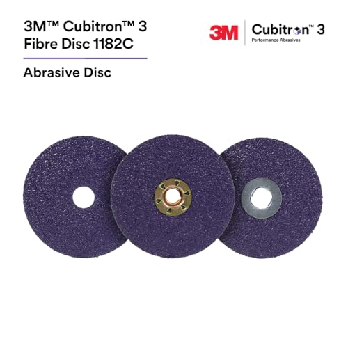 Disque fibre abrasif Cubitron 3 3M 1182C 60+ pour meuleuse d'angle - 5