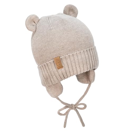 JAN & JUL Knit Bear Winter Hat for Babies and Toddlers