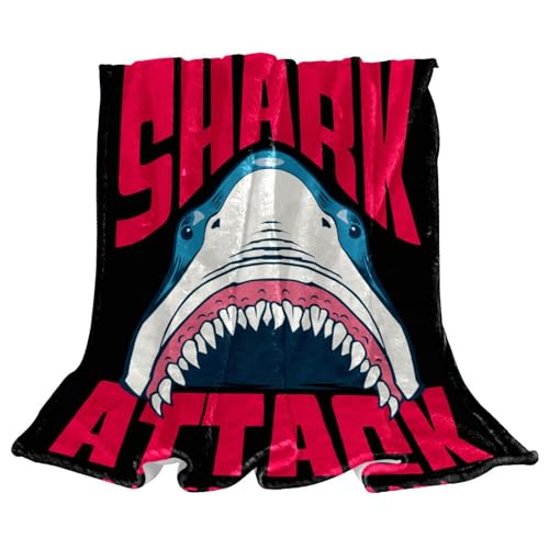 Couverture polaire requin idée cadeau originale plaid microfibre doux 150x100cm