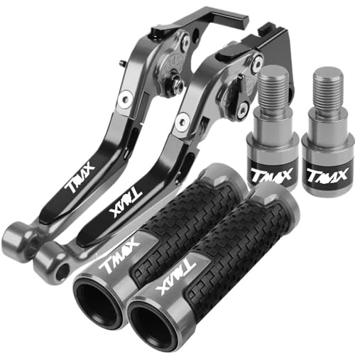 Leviers frein embrayage TMAX 500 et 530 de 2008 à 2018 avec poignées gris noir