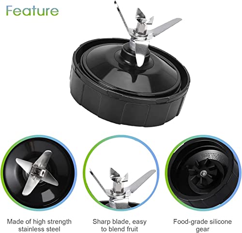 Ninja Blender Replacement Parts 7 Fins Ninja Blender Blade, Ursumer Ninja Blender Parts For Ninja Blender Cups Compatible With Nurti Ninja Blenders Auto Iq Bl450-30 Bl642-30 Bl482-30 Bl682-30 Ect. #TOP5