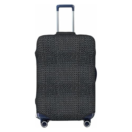 Chain Pattern Elastic Travel Luggage Covers Dustproof Scratch-Resistant Suitcase Protector Fit 22-24 Inch