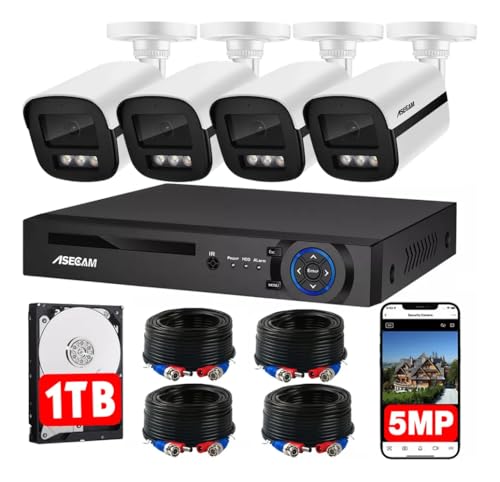 Opiniones de Kit Camaras los 5 más buscados. 41 KVOZEN Kit de 4 Cámaras de Seguridad Exterior 5MP con DVR 8 Canales y Disco Duro de 1TB, Detección Facial/Vehicular/Humana, Visión Nocturna 40m, Audio, IP67, Compatible con App...