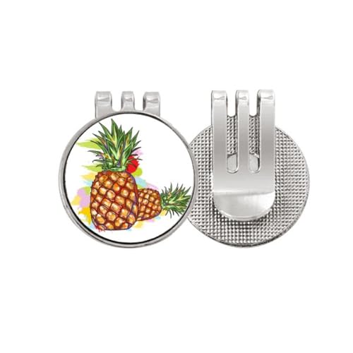 Marqueur de balle de golf en émail PineFruits, finition magnétique premium