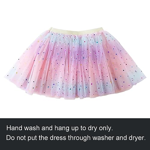 Image of Jastore Girls Layered Rainbow Tutu Skirt Dance Dress Ruffle Tiered Clubwear