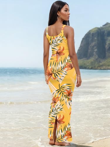 Image of Nimsruc Women Summer Long Dress Casual Slip Sexy Slim Sleeveless Bodycon Maxi Dresses for Women 2024
