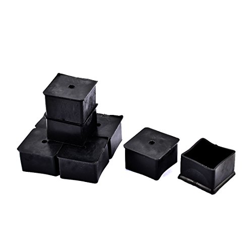 sourcing map Furniture Table Chair Dia Square Rubber Foot Covers Guard Pads 7 PCS