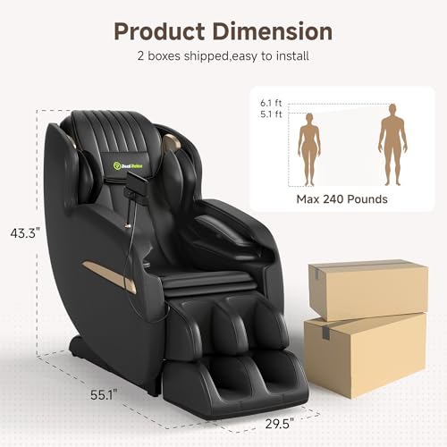Real Relax 2026 Upgraded 2D SL-Track Massage Chair,Recliner Full Body Zero Gravity with 8 Auto Modes...