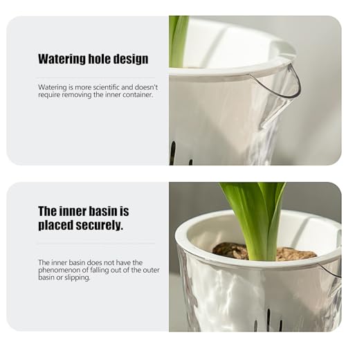 Vases à fleurs modernes à arrosage automatique et pot pour succulentes - 5