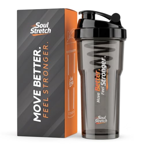 Image of Soul Stretch Storm Shaker for Gym Bottle -700ml | Protein Shaker Bottle | 100% Leakproof, BPA Free, Durable Gym Shaker | Cyclone Blender for Smooth Shakes (Black)
