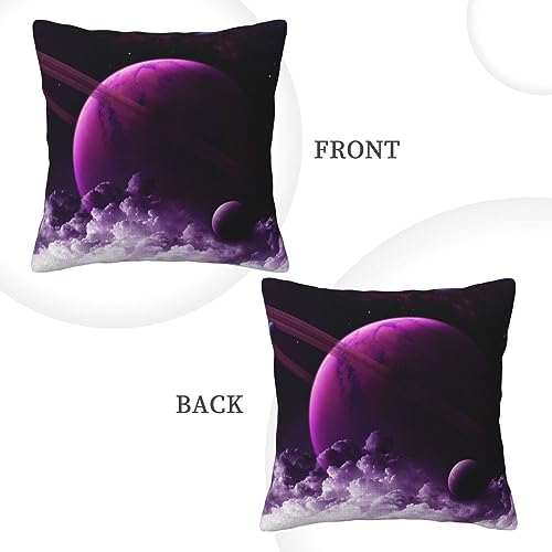 Housse de coussin planète mystique violette velours côtelé 45cm - 4