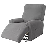 Funda De Sillón Relax Elásticas, Fundas De Butacas Relax Reclinable Universal Ajustables, Set di 4 pezzi Fundas Reclinables De Sofá Cubiertas Protector Para Sillón Eléctrica Relax Con Bolsillos ( Colo