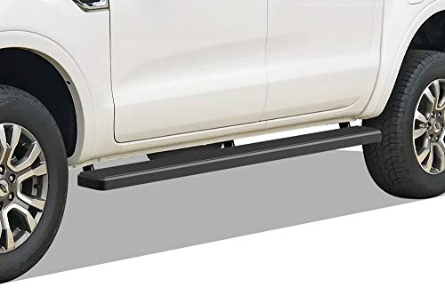 APS Running Boards 5 inches Matte Black Compatible with Ford Ranger 2019-2026 SuperCrew Cab 4-Door Stainless Steel (Side Steps Side Bars)