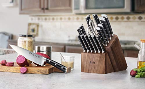 Cangshan S Series 1024043 German Steel Forged 17-Piece Knife Block Set, Walnut #TOP2