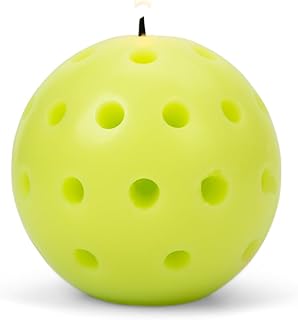 Pickleball Candle – Realistic Pickleball-Shaped Lemon Scented Candle | Fun Novelty Candle for Pickleball Lovers | Unique Pickleball Gift for Pickleball Lovers, Funny Home Decor