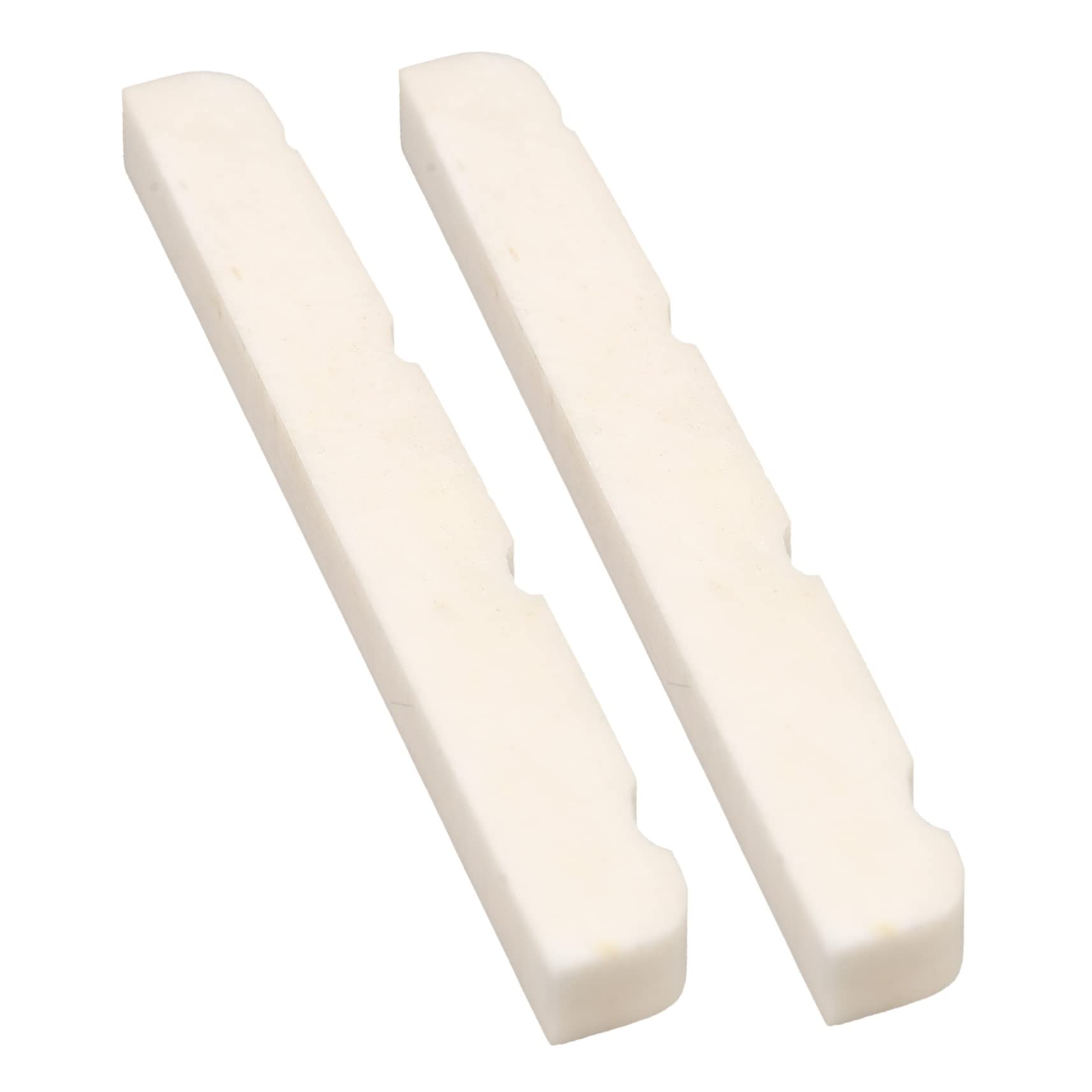 COSMEVIVI Bass Nut for Guitar 2pcs Ox Bone Bridge Nuts Strings Support for Acoustic Guitar Easy to Install Use