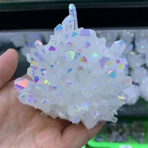 Stone Rainbow Aura Quartz Crystal Cluster Repair Home Decor Gift(250-300g) Gemstone Stone
