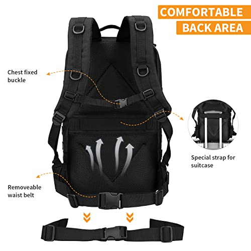 Huntvp 45L Tactical Backpack Military Hiking Backpack Molle Trekking Backpack Waterproof Combat Backpack German Army Climbing Backpack for Men Women Outdoor Hiking Camping - Image 6