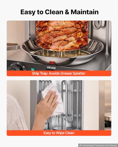 Image of VEVOR Countertop Vertical Rotating Oven 15 lbs Rotisserie Shawarma Machine