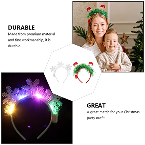 2 Unidades Arco De Cabelo Tiaras De Natal Para Mulheres Chapéus De Férias Tiaras De Natal Para Menin